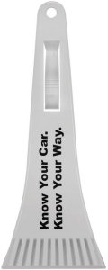 Promotional Ice Scrapers: 9 inch Polycarb Visor Clip Ice Scrapers